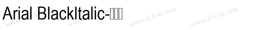 Arial Blackltalic字体转换